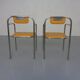 Set of Minimalist Tubular Steel Armchairs by Thomas Wendtland, 1970s