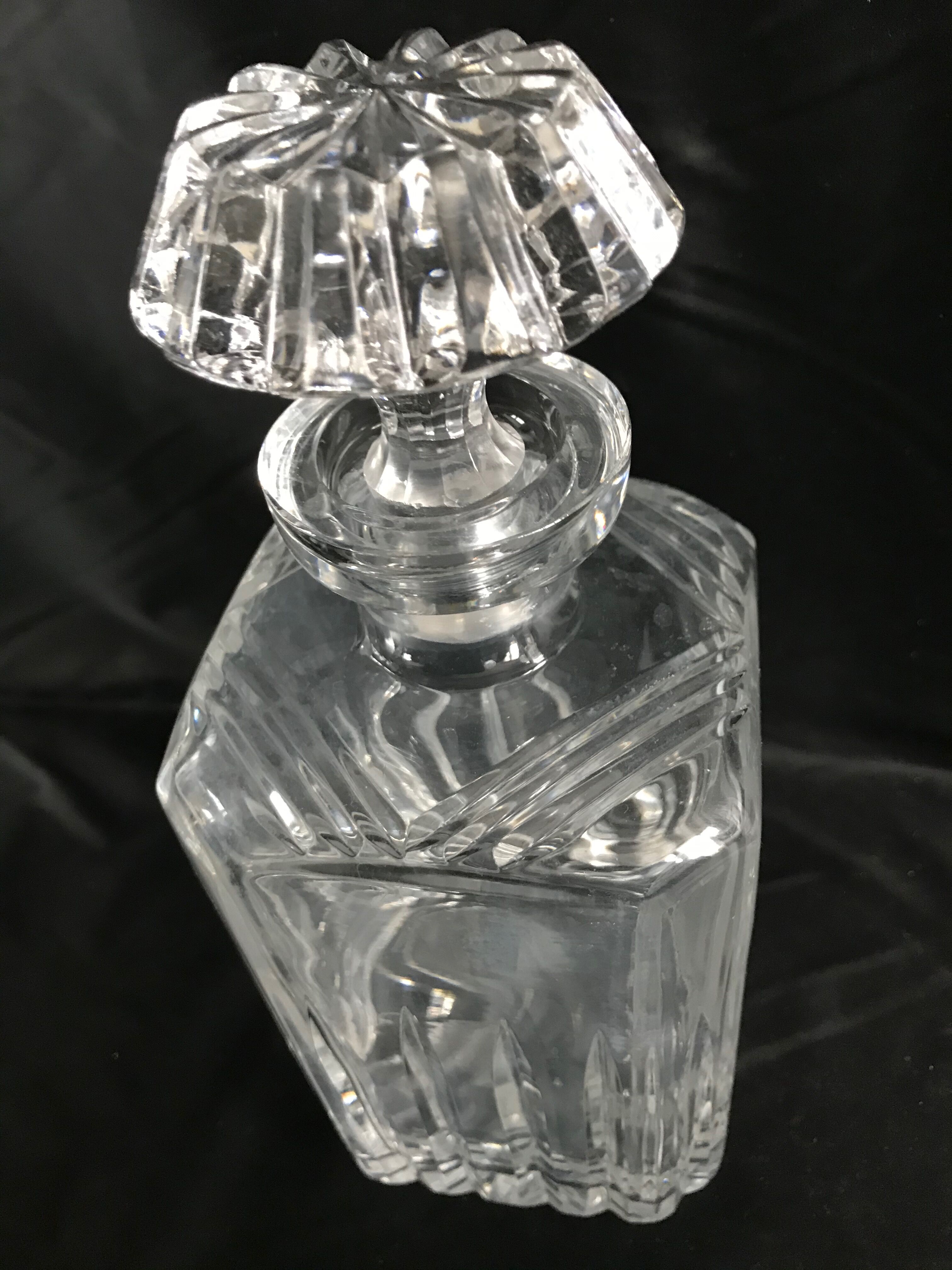 Cut crystal whisky decanter