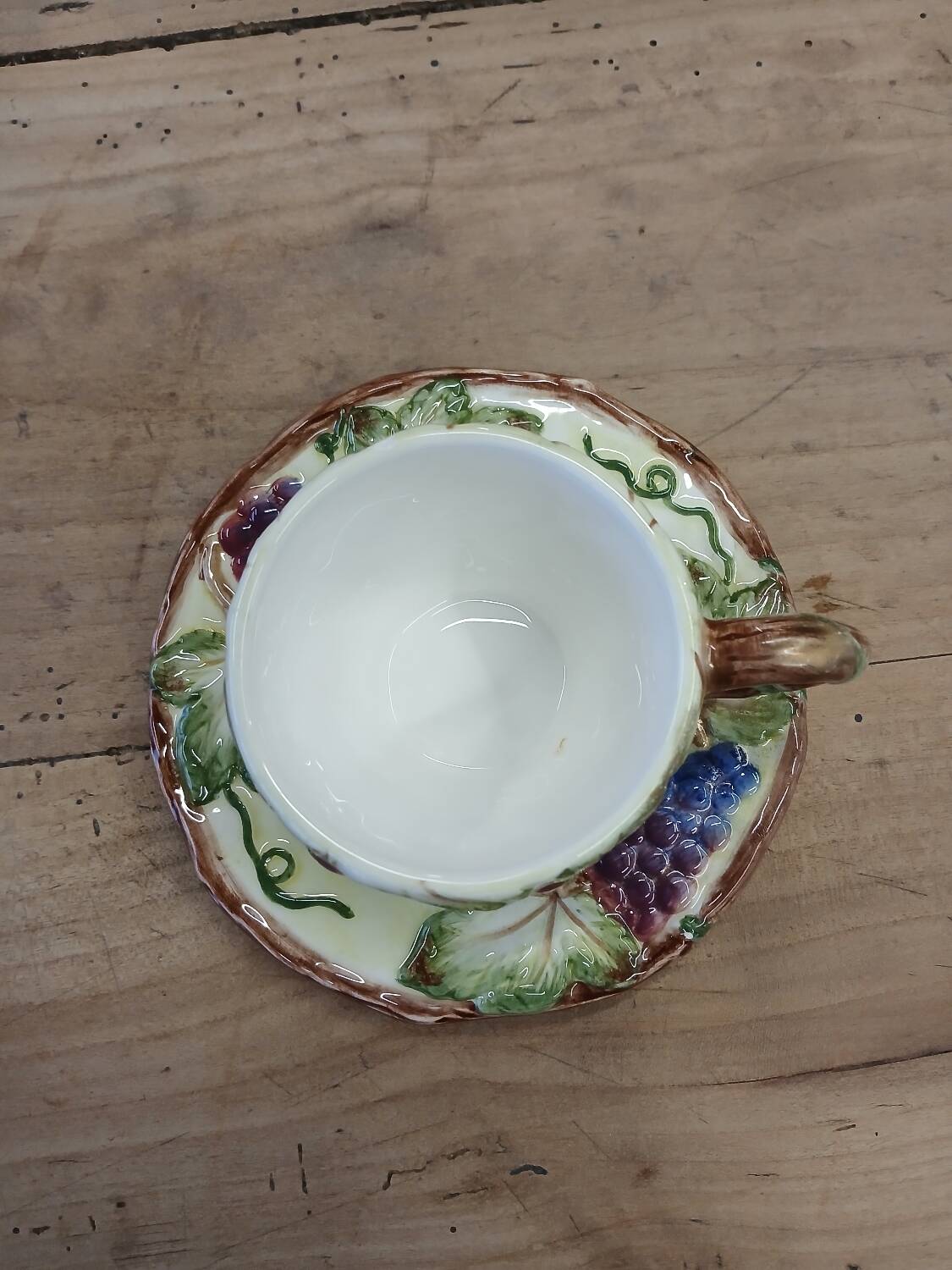 Slip cup and saucer