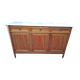 Small mahogany buffet on marble, Louis XVI style, 60s, in its juice!
