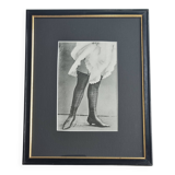 Original photogravure on glossy paper, Model in stockings and shoes 1900