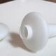 Pair of white opaline suspensions, 50s