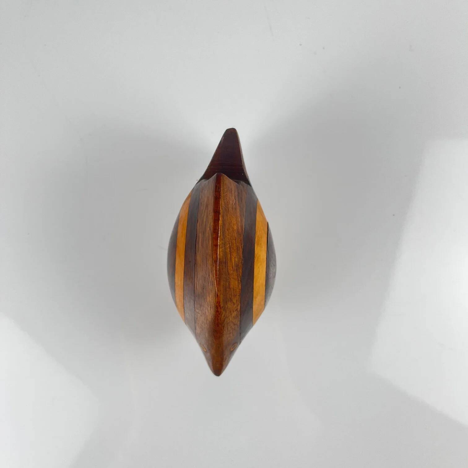 Small statue of a fish in exotic wood, mid-century modernism.