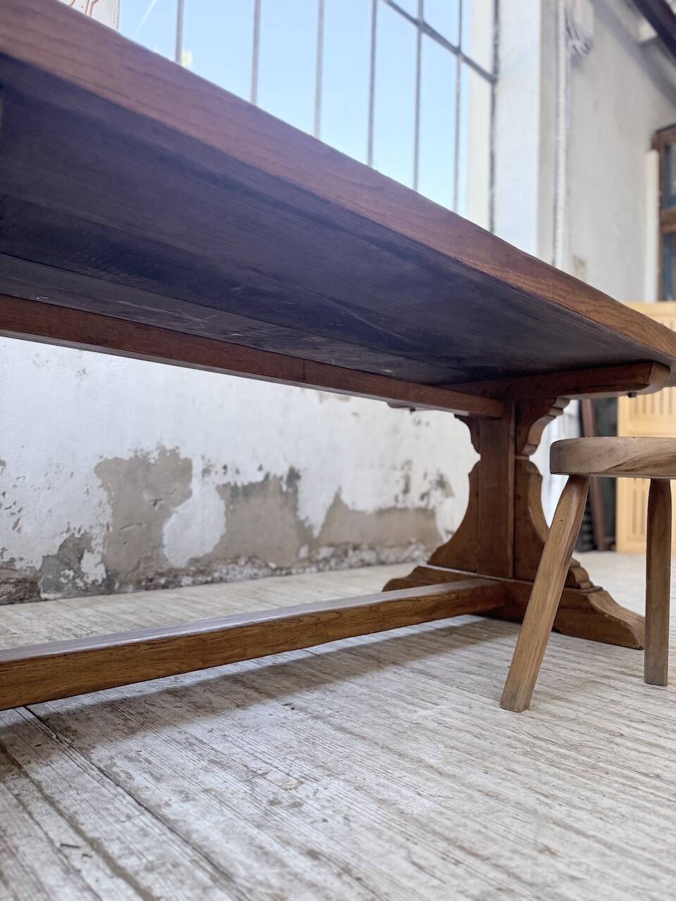 Monastery table oak 1950 XXL