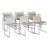 Ensemble de 6 chaises de salle à manger Tulu par Kazuhide Takahama pour Gavina. Italie, années 1960.