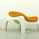 Rare Space Age Fiberglass Lounge Chair by Sergio Mazza for Artemide