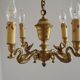French Empire Style Bronze 4-Light Chandelier with Swan Detail Arms