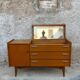 ✨ Superb Scandinavian sideboard convertible into a dressing table – Teak – 1950s