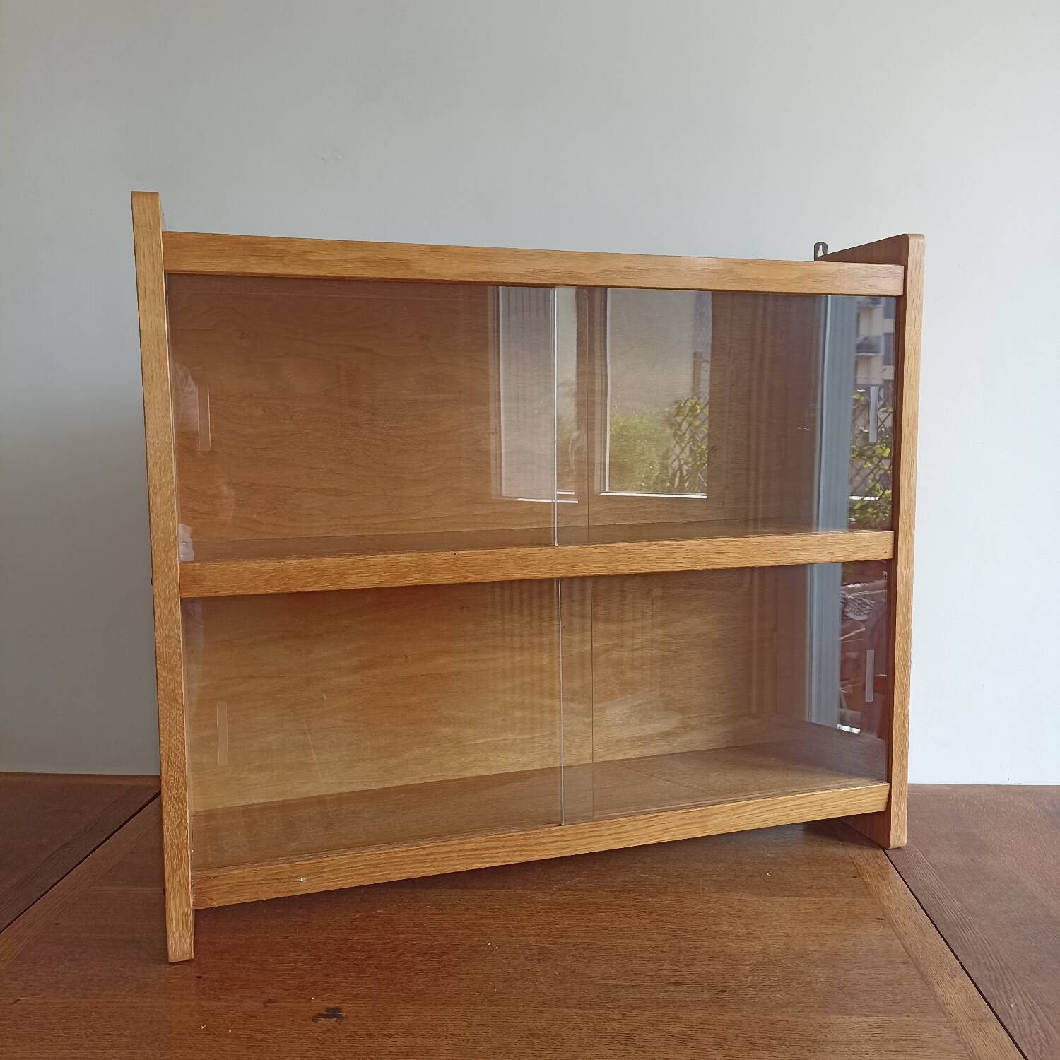 Vintage oak display cabinet
