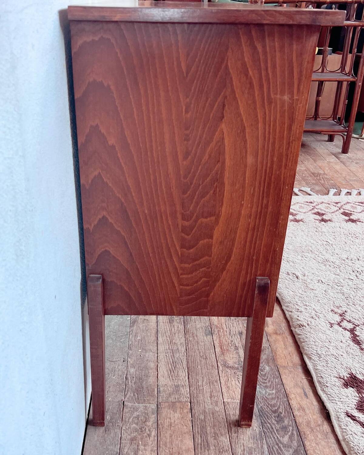 Vintage high sideboard with compass feet