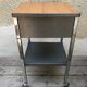 Table de chevet formica roulettes vintage