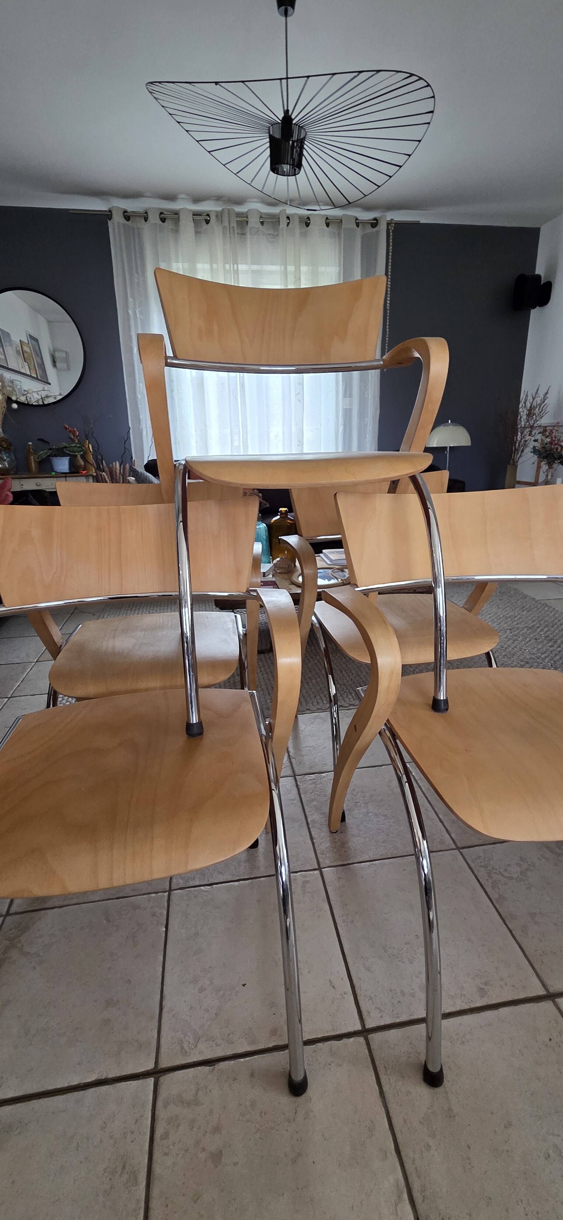 5 chairs model Can Can by Komplot Design for Brunner, 1993