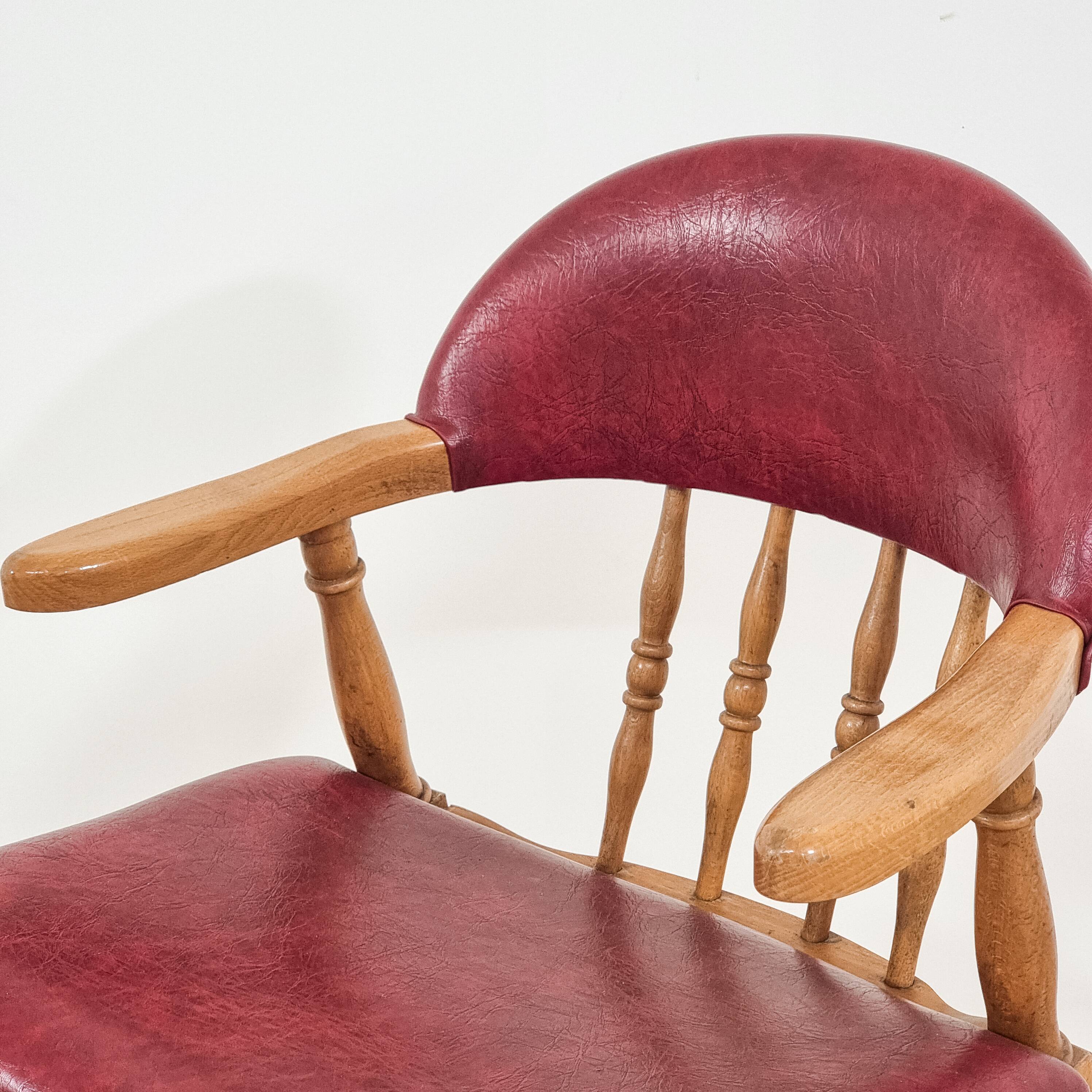 Paire de fauteuils en bois des années 1950
