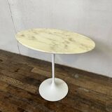 Oval pedestal table Eero Saarinene design Knoll international 1970 original marble
