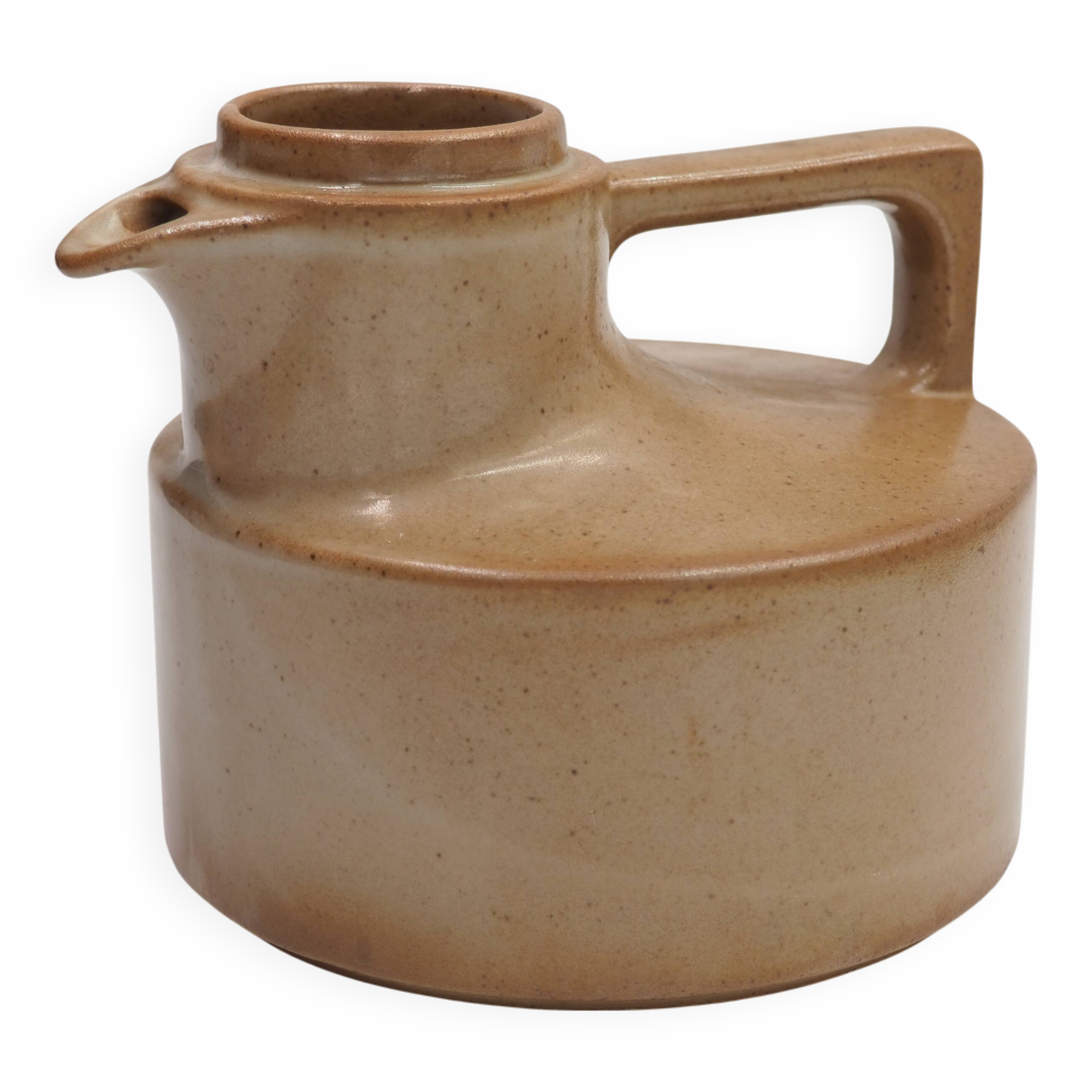 Carafe in beige stoneware Brenne stoneware from high fire France