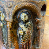 Ceramic lanterns, decorated with religious icons.