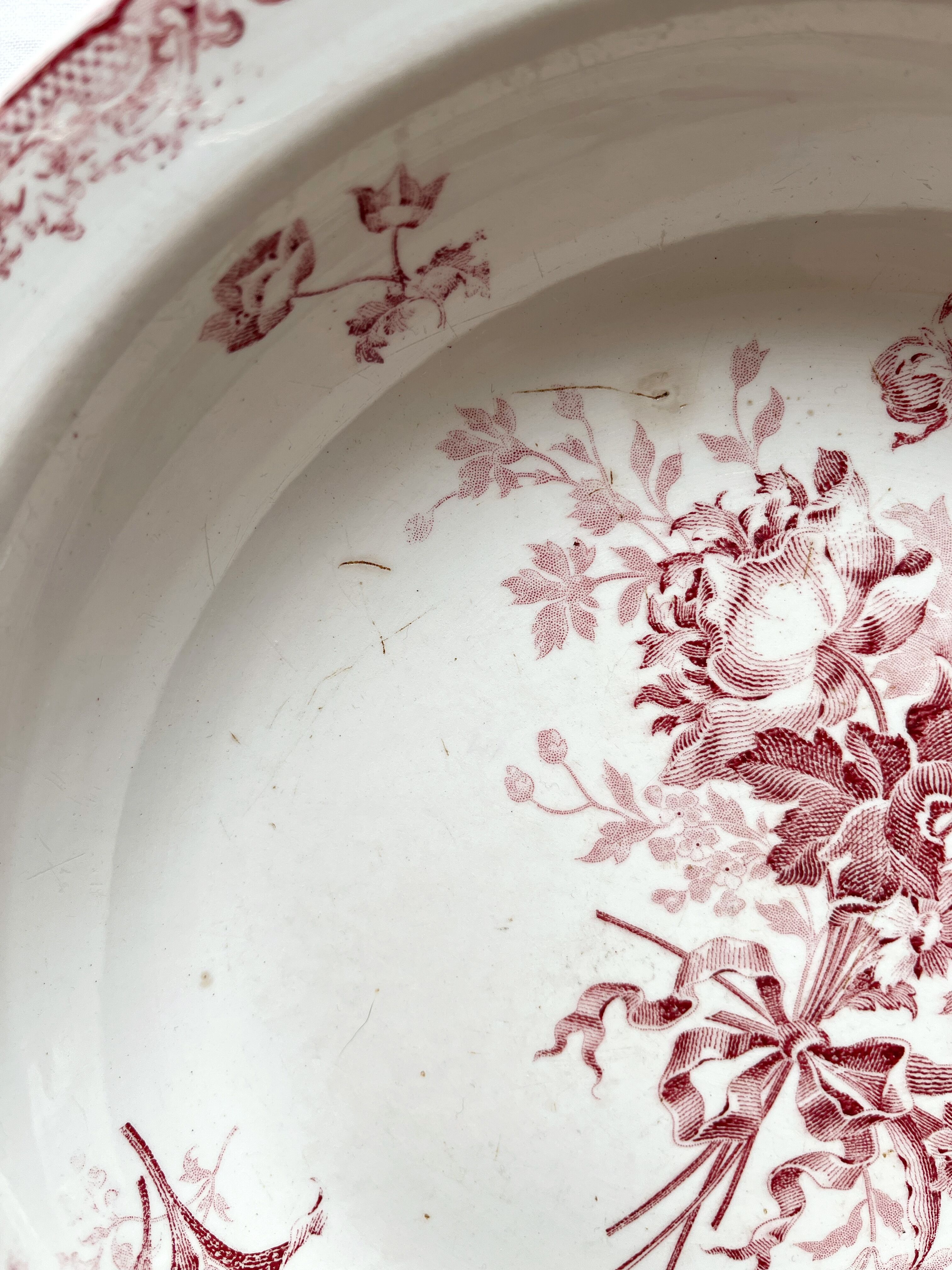 Hollow plate in iron earth Fontanges Sarreguemines