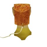 Vintage orange perspex double wall and bedside lamp