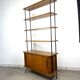 1950s wooden and metal bookshelf shelf