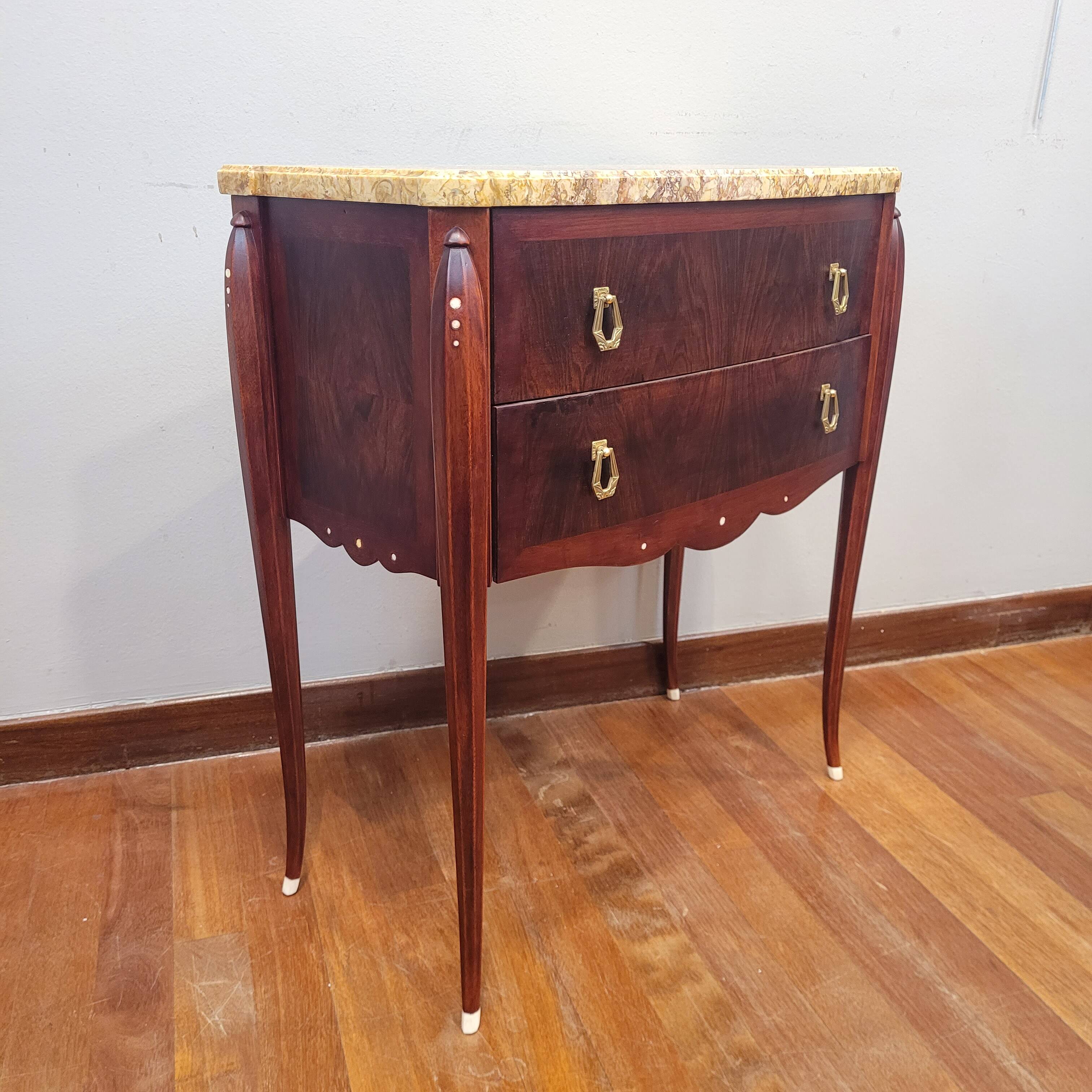 Art Deco dresser, siguiendo JE Ruhlmann, wood and colors, 40's - France