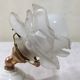 Art deco porcelain, brass and rose glass wall lamp