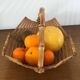 Panier / corbeille à fruits bois et bambou Vintage année 70