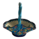 Large Basket Emaux de Longwy F3 B5000 - Twisted Turquoise Handle -