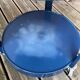 Space-age navy blue rolling dessert trolley