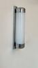 Vintage art deco wall light, chrome and opaline glass, France 1930