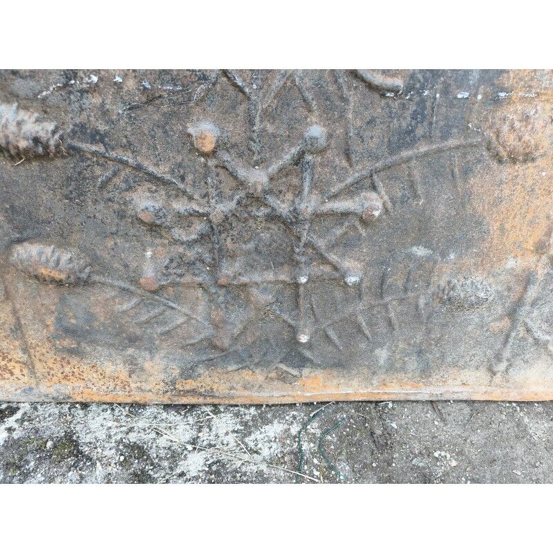 19th-century cast iron fireplace plaque