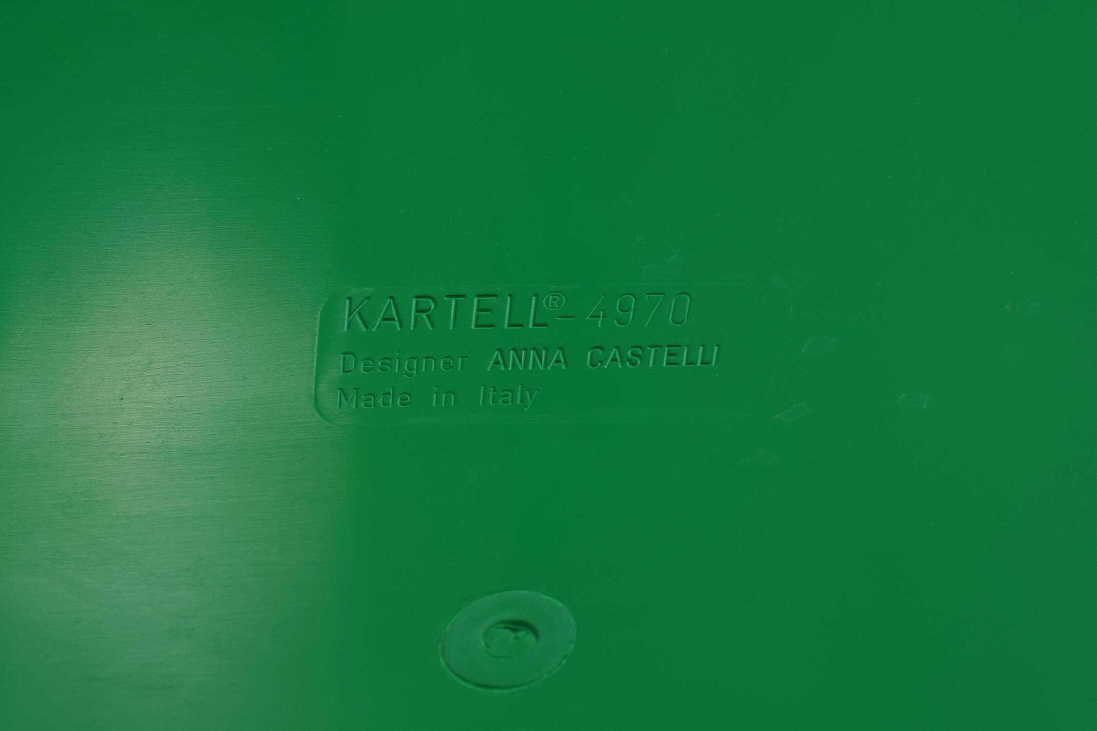 Unité de rangement verte Kartell Modèle 4970 par Anna Castelli Ferrieri, Italie 1970