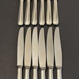 12 large Christofle silver metal knives