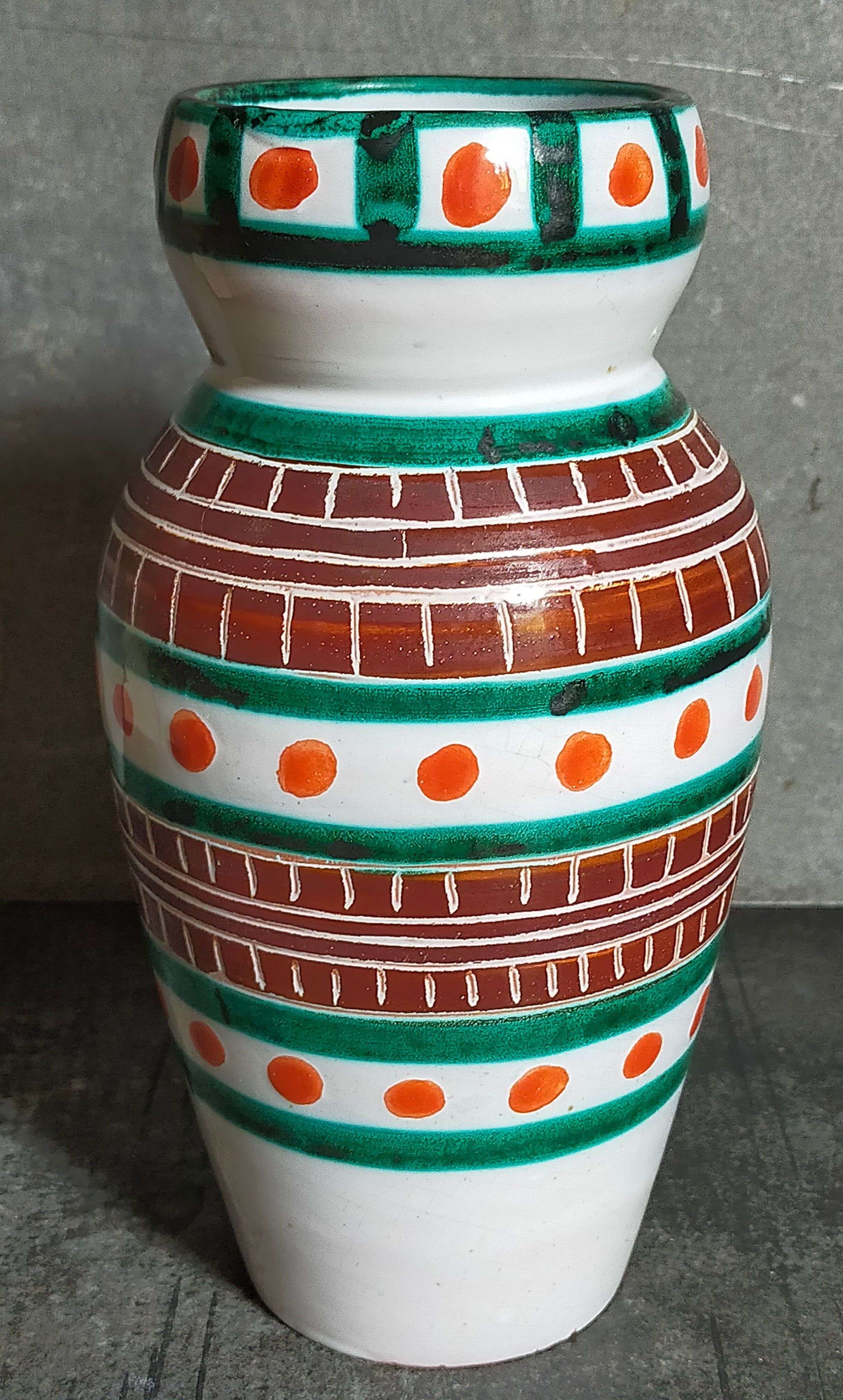 Vintage ceramic vase A. Fazio Vallauris 50s