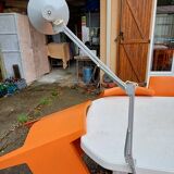 Grey desk and architect lamp