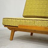 Banquette Daybed jaune vif par Drevotvar, ex Tchécoslovaquie 1960
