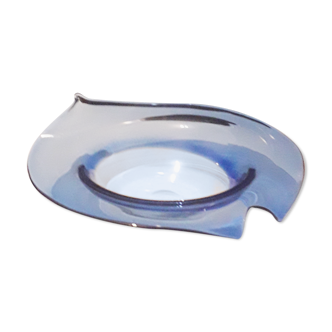 Blue glass fruit cup design shape