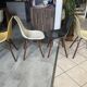 Lot 4 chaises dsw fibre noyer eames herman miller vintage