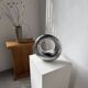 Round aluminium loop vase
