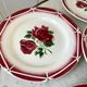 set of 6 dessert plates Digoin Sarreguemines model Cibon years 30-40
