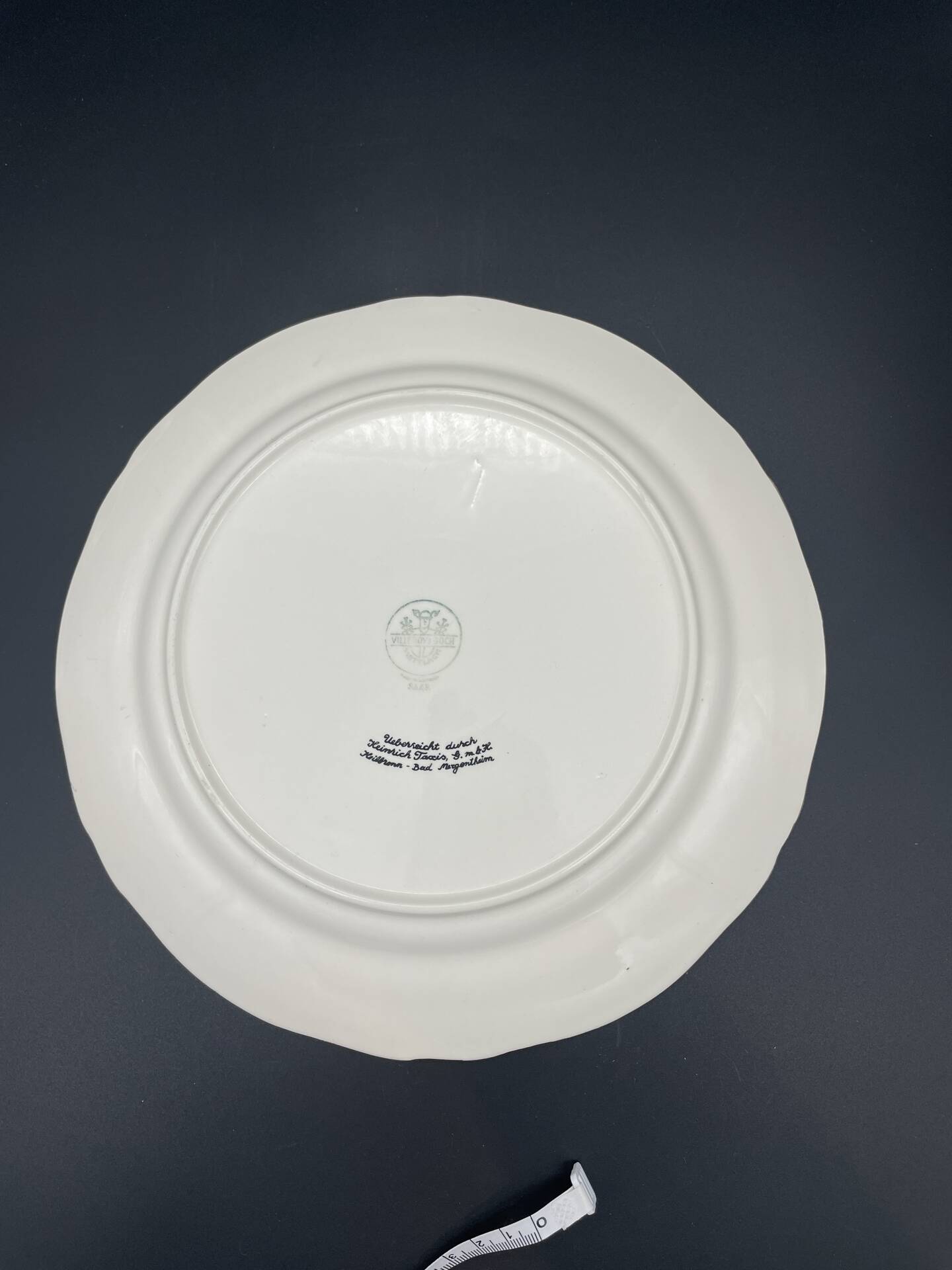 Wall plate Villeroy & Boch, town hall of Heilbronn late 19th century.