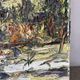 Provençal village landscape, knife oil painting signed René Lechair.