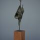 Jetty Homan, Abstract Sculpture, 1970s, Bronze & Teak