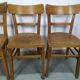 Set of 4 vintage wooden bistro chair
