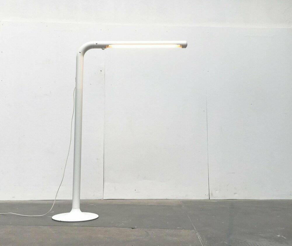 Floor lamp with a tube design from the Swedish Space Age mid-century by Anders Pehrson for Ateljé Lyktan, 1960s.