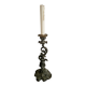 Ornamental candlestick in patinated bronze – Louis XV Rococo style – 19th century