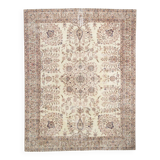 9x12 Faded Beige Large Area Vintage Persian Rug, 277x354 Cm