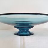 André Delatte, Nancy - Centerpiece on blue glass stand, diameter - 32 cm.