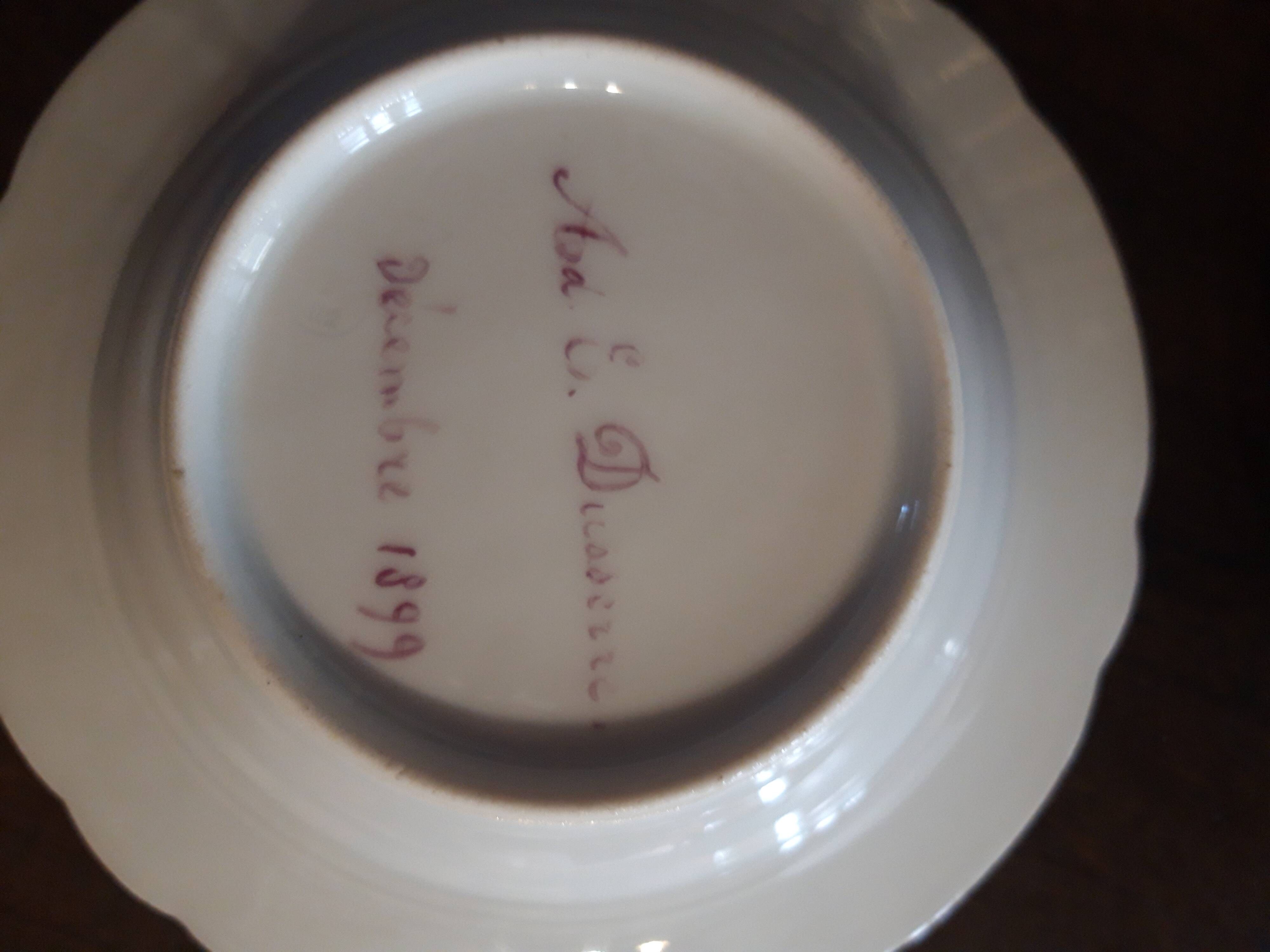 Porcelain bread/pastry plates