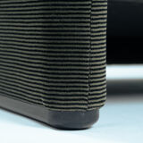 Rare Green Striped Maralunga chair by Magistretti for Cassina, Italy,