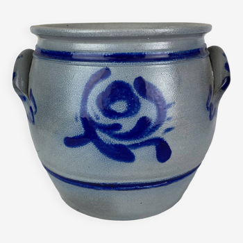 Glazed terracotta salt pot